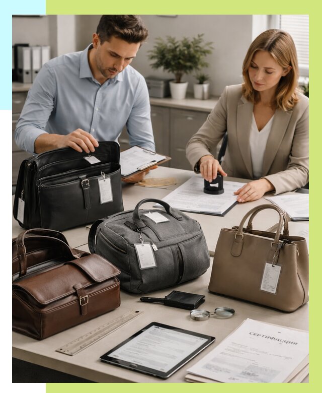 Сертификация сумок в Великом Новгороде от 7673 руб. | Алешин-Влк