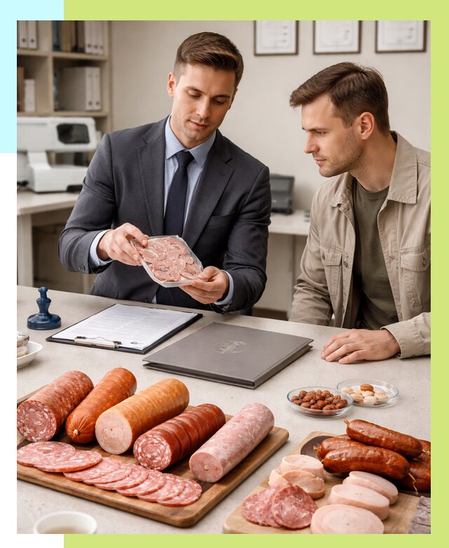 Сертификация колбасных изделий в Великом Новгороде от 7673 р. | Алешин-Влк