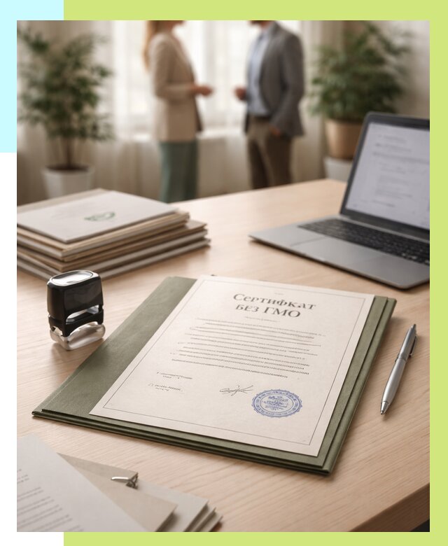 Сертификат без ГМО в Великом Новгороде от 7673 р. оформить срочно Алешин-Влк